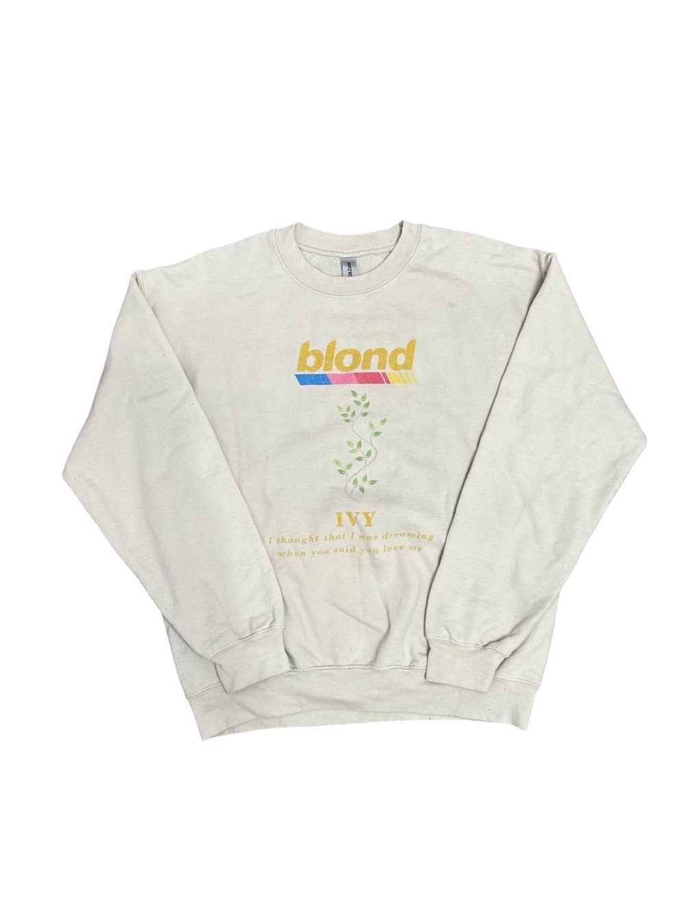 Blond IVY Graphic Crewneck Sweatshirt - Cream